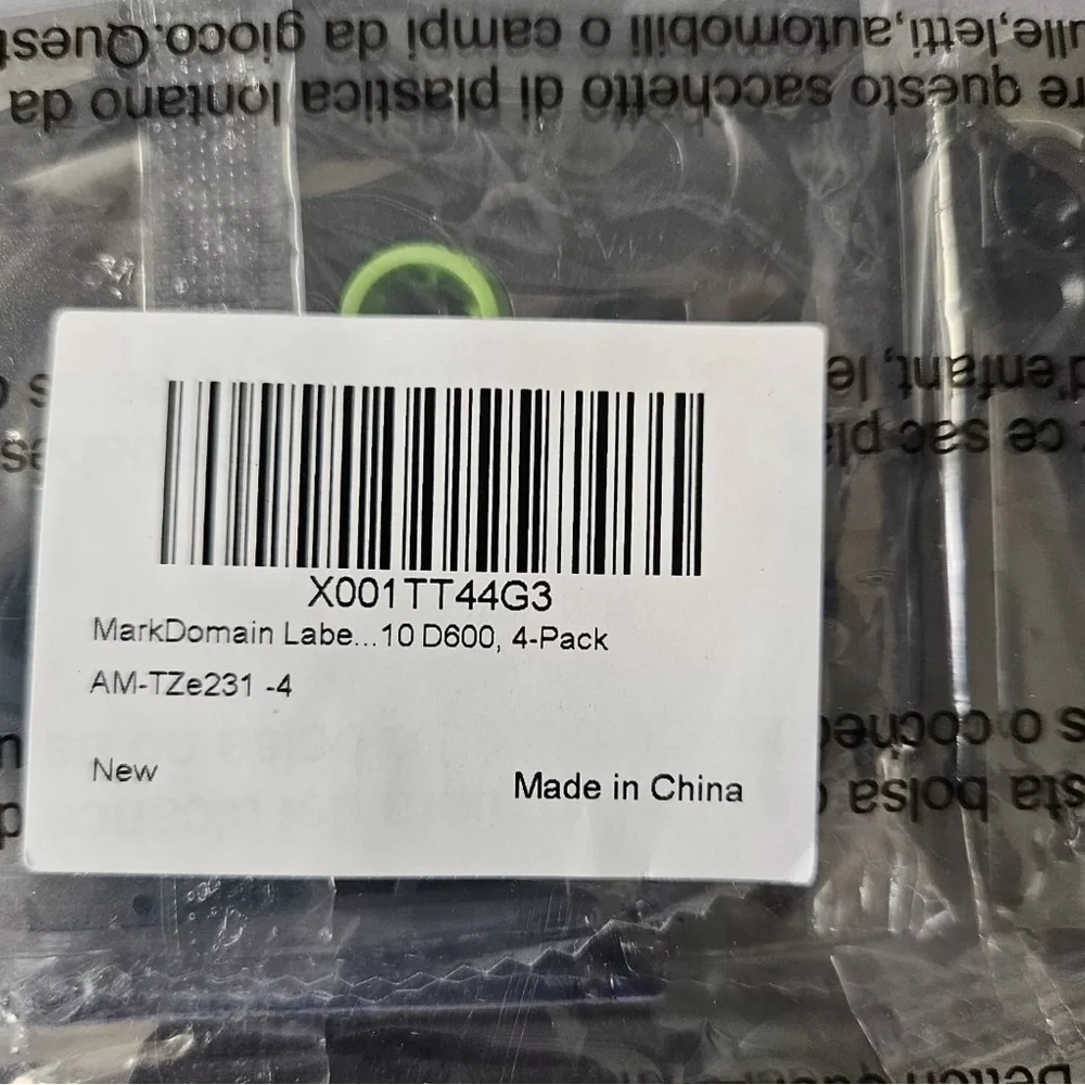 (4-Pk)Mark Domain Label Maker Tape Replacement f/Brother TZE-231 TZ-231 NEW OBO